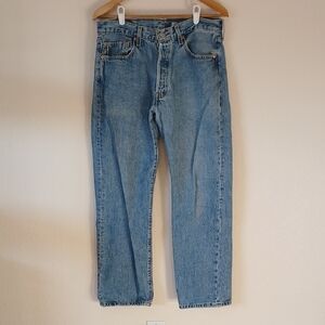 Vintage Levi's 501 Button Fly Medium Wash Jeans 34x32